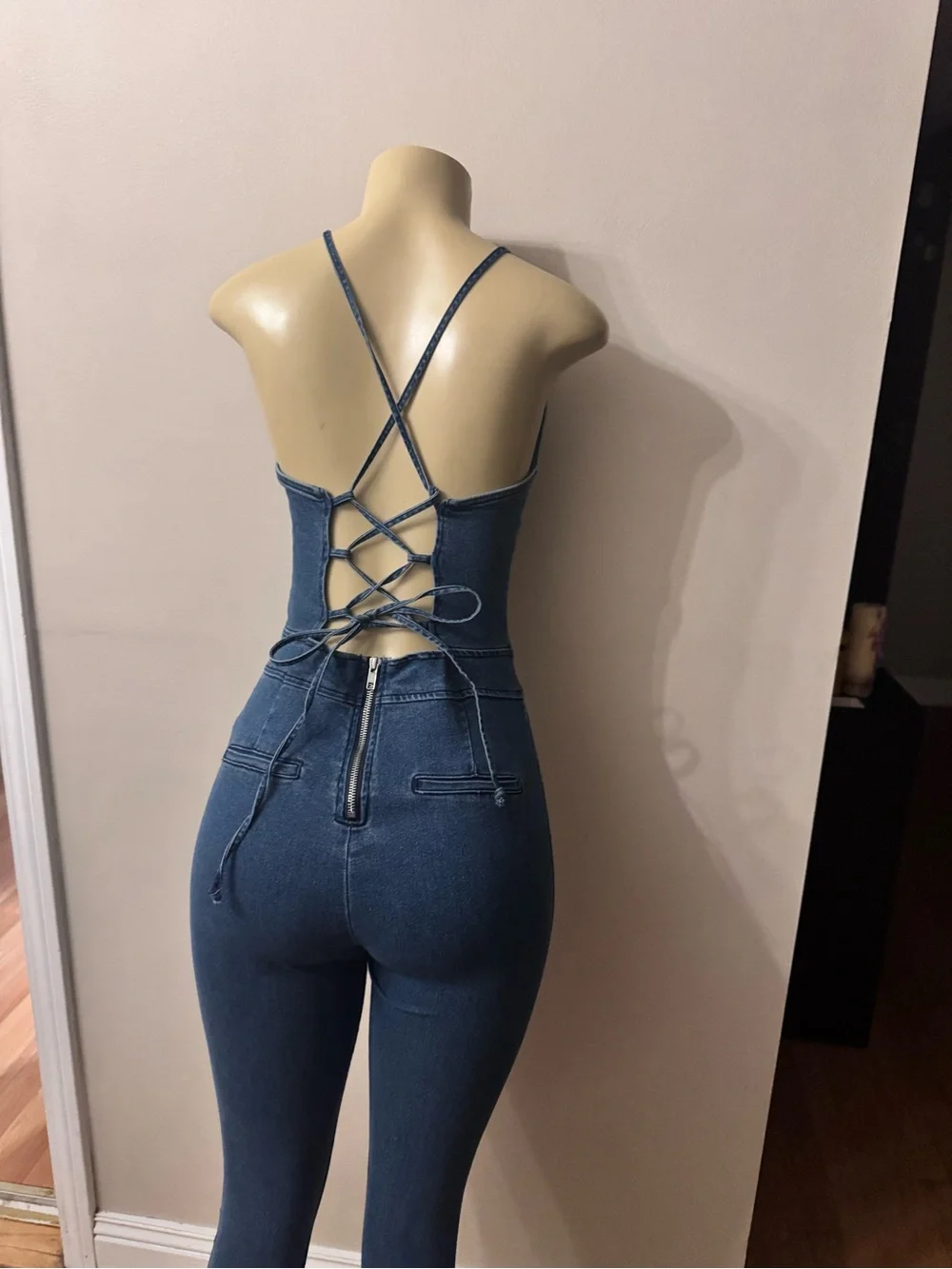 AKIRA Denim Jumpsuit in Blue